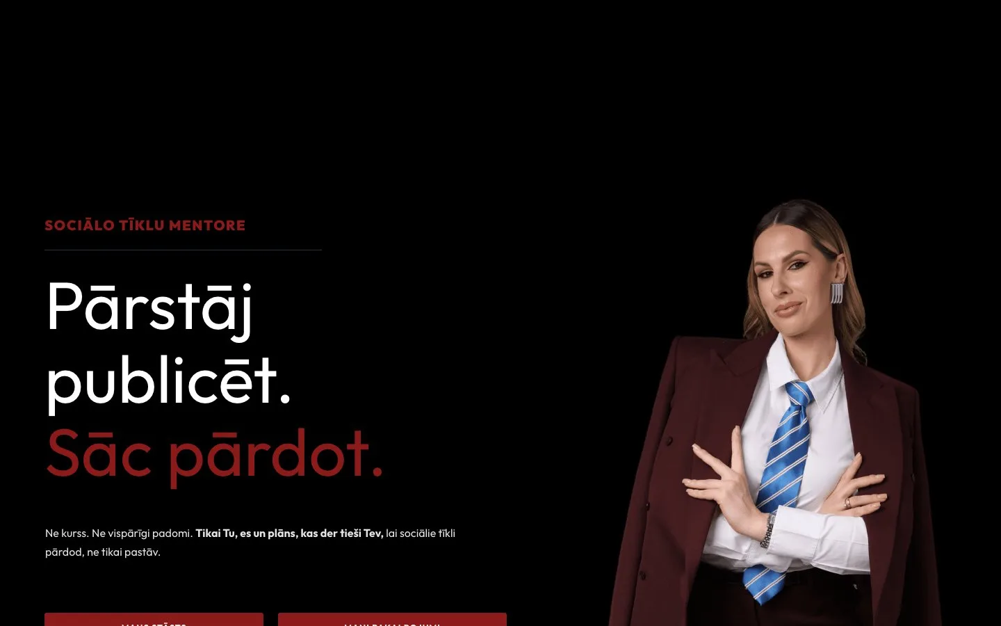 Elīna Dubulte: personīgā zīmola vietne sociālo tīklu mentorei